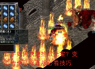 新手如何快速拾取元宝?变态传奇私服开服必看技巧 新手如何快速拾取元宝?变态传奇私服开服必看技巧