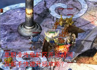 单职业传奇新区开放时间及新手快速升级攻略? 单职业传奇新区开放时间及新手快速升级攻略?