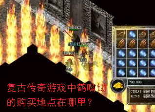 复古传奇游戏中鹤嘴锄的购买地点在哪里? 复古传奇游戏中鹤嘴锄的购买地点在哪里?