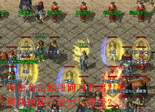传奇合击新服何时开启?如何快速提升战力与等级? 传奇合击新服何时开启?如何快速提升战力与等级?
