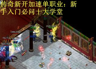 传奇新开加速单职业：新手入门必问十大学堂