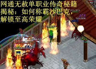 网通无赦单职业传奇秘籍揭秘：如何称霸沙巴克，解锁至高荣耀