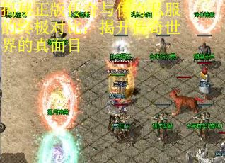 揭秘正版传奇与传奇私服的终极对比：揭开传奇世界的真面目