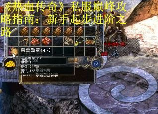 《热血传奇》私服巅峰攻略指南：新手起步进阶之路
