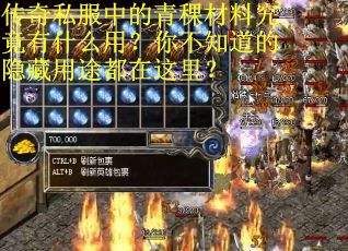 传奇私服中的青稞材料究竟有什么用？你不知道的隐藏用途都在这里？