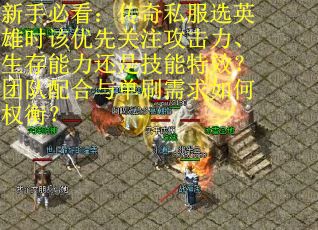 新手必看：传奇私服选英雄时该优先关注攻击力、生存能力还是技能特效？团队配合与单刷需求如何权衡？