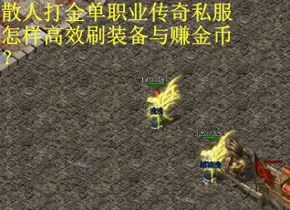 散人打金单职业传奇私服怎样高效刷装备与赚金币？